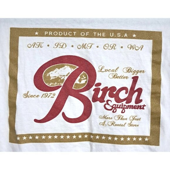 Drinks Well With Others Graphic T-Shirt Unisex Size L Birch Equipment White Cot - Picture 5 of 6